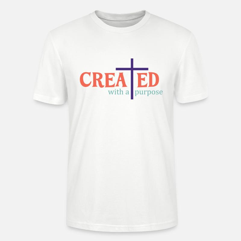 created with a purpose - Stanley/Stella Unisex Bio-T-Shirt CRAFTER - Weiß