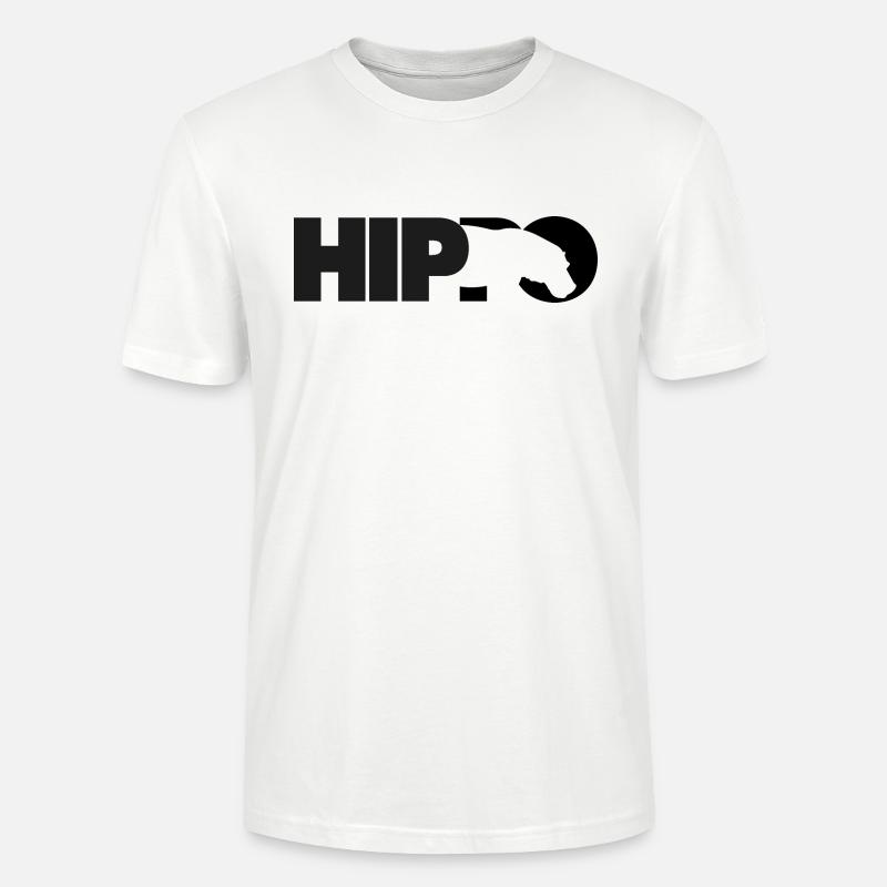 Silhouette d’hippopotame d’hippo - T-shirt bio CRAFTER Stanley Stella Unisexe - blanc