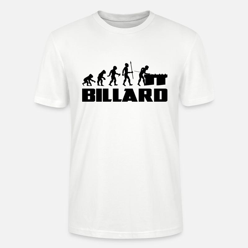 Billard Billard Billard Evolution Snooker - T-shirt bio CRAFTER Stanley Stella Unisexe - blanc