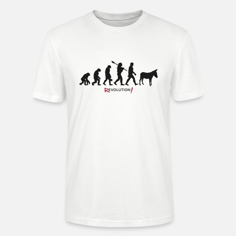 Evolution Revolution Esel Mann - Stanley/Stella Unisex Bio-T-Shirt CRAFTER - Weiß