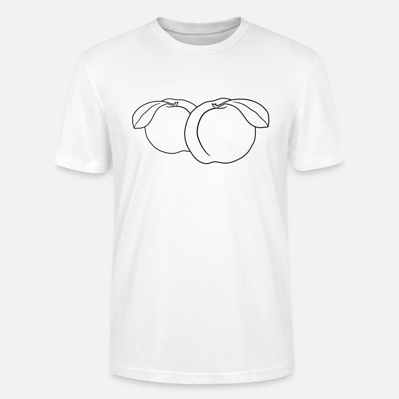 2 pfirsiche lecker frucht früchte - Stanley/Stella Unisex Bio-T-Shirt CRAFTER - Weiß