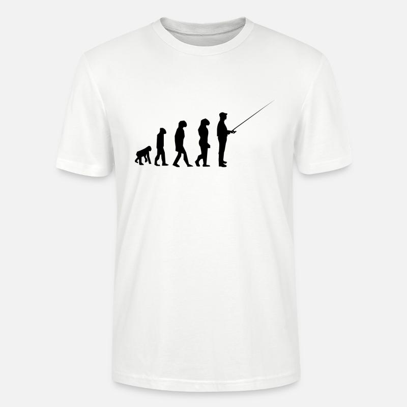 évolution pêche - T-shirt bio CRAFTER Stanley Stella Unisexe - blanc