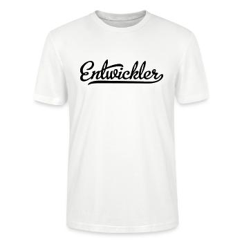 Entwickler - Stanley/Stella Unisex Bio-T-Shirt CRAFTER - Weiß - Vorne - Alina (178cm) & Michal (187cm)