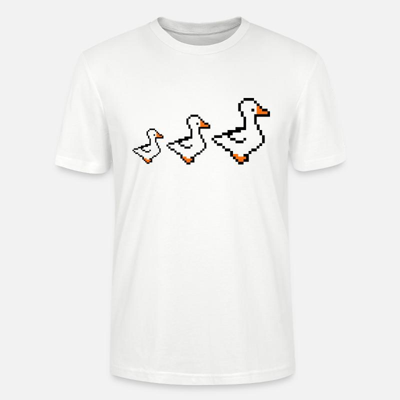 pixel enten - Stanley/Stella Unisex Bio-T-Shirt CRAFTER - Weiß