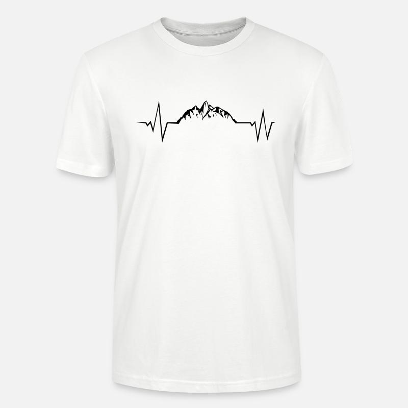 mountains puls - Stanley/Stella Unisex Bio-T-Shirt CRAFTER - Weiß
