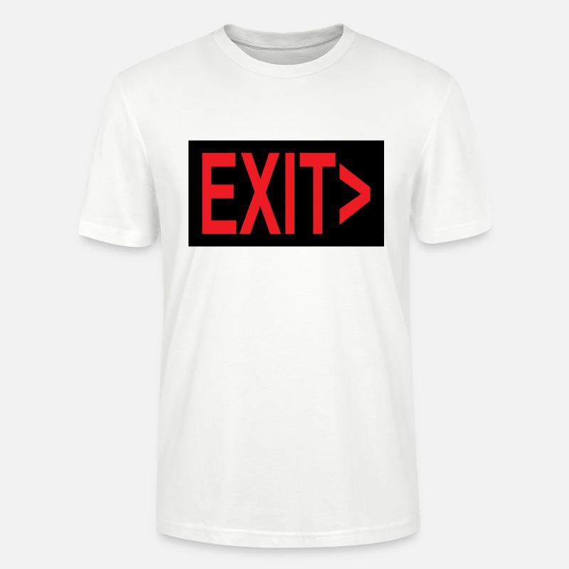 Exit / Exit / Emergency Exit - Stanley/Stella CRAFTER Unisex Organic T-Shirt - white