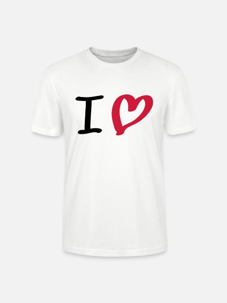 i love - Stanley/Stella CRAFTER Unisex Organic T-Shirt - white