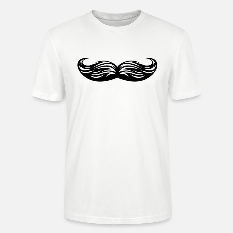 Moustache - Oberlippenbart - Stanley/Stella Unisex Bio-T-Shirt CRAFTER - Weiß