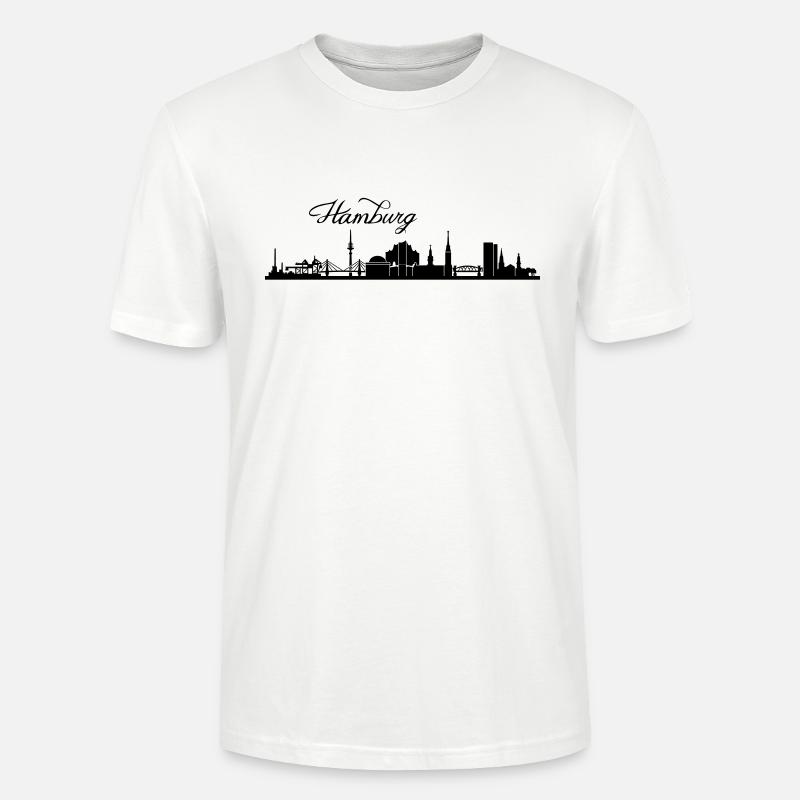 Hamburger Skyline - Stanley/Stella Unisex Bio-T-Shirt CRAFTER - Weiß
