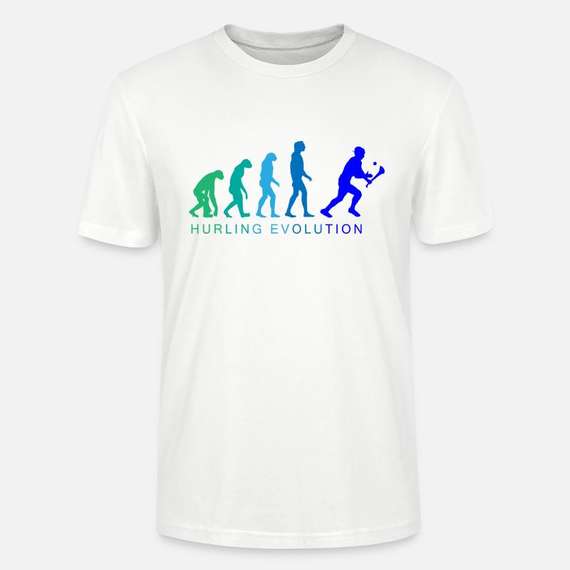 Die Evolution von Hurling - Stanley/Stella Unisex Bio-T-Shirt CRAFTER - Weiß