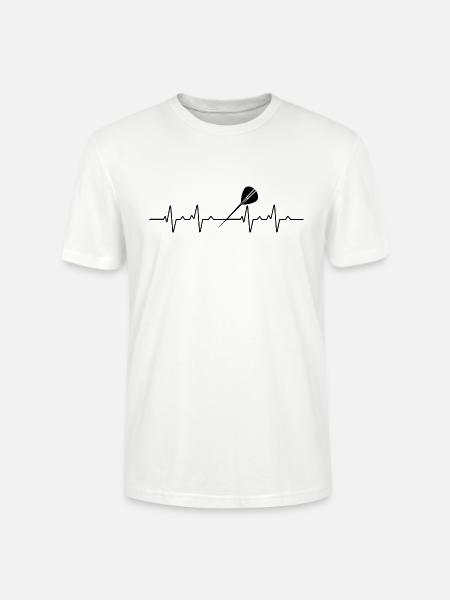 Herzschlag Dart Darts - Stanley/Stella Unisex Bio-T-Shirt CRAFTER - Weiß