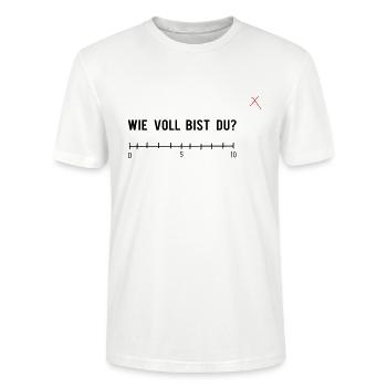 Wie voll Bist du? Abschlussfeier - Stanley/Stella Unisex Bio-T-Shirt CRAFTER - Weiß - Vorne - Alina (178cm) & Michal (187cm)