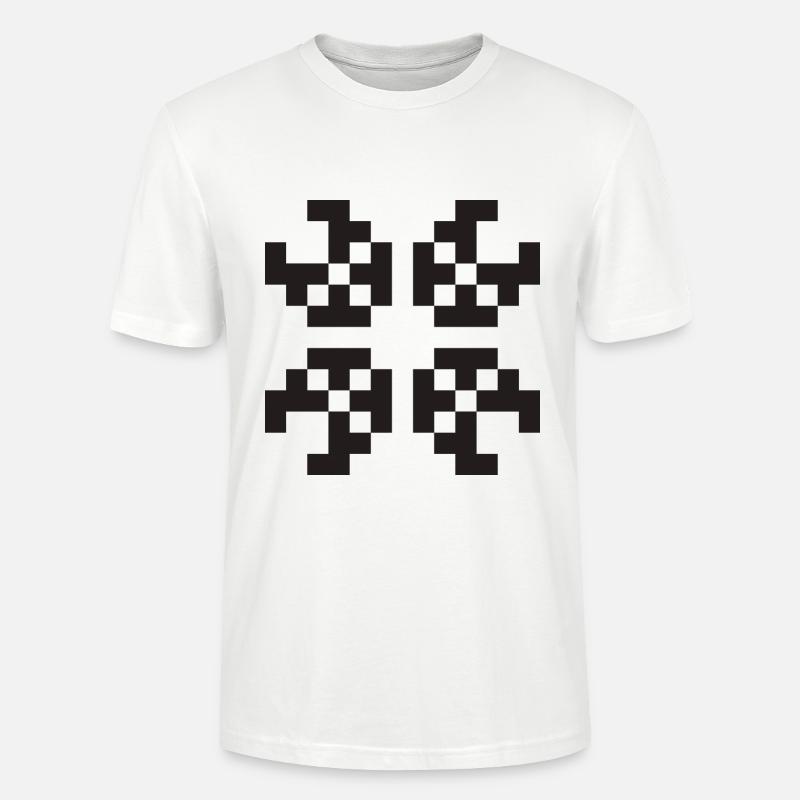 Pixel Figur Programmierer Webdesigner Geschenk - Stanley/Stella Unisex Bio-T-Shirt CRAFTER - Weiß