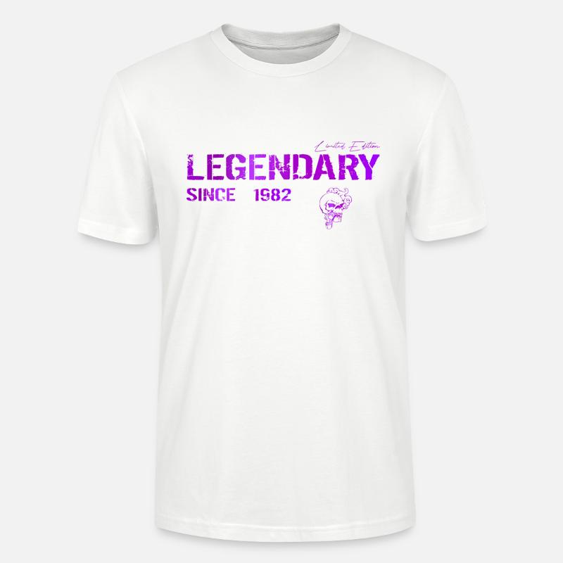 Legendary since 1982 Geschenk - Stanley/Stella Unisex Bio-T-Shirt CRAFTER - Weiß