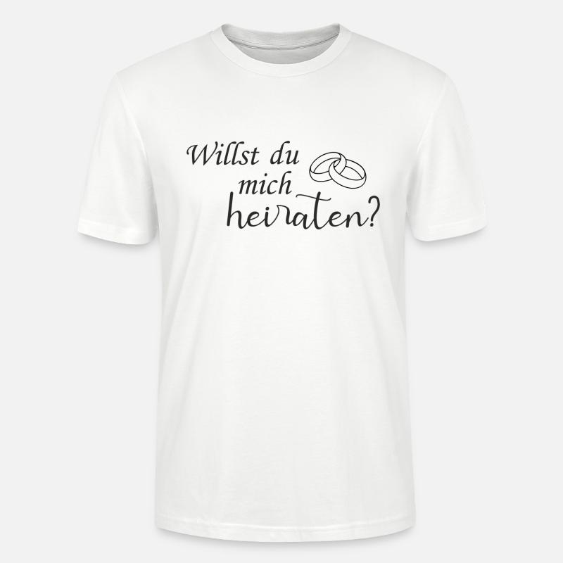 Willst du mich heiraten? - Stanley/Stella Unisex Bio-T-Shirt CRAFTER - Weiß