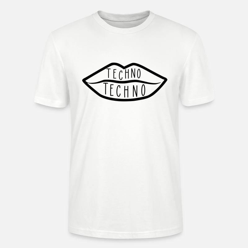 Techno auf den Lippen - Stanley/Stella Unisex Bio-T-Shirt CRAFTER - Weiß