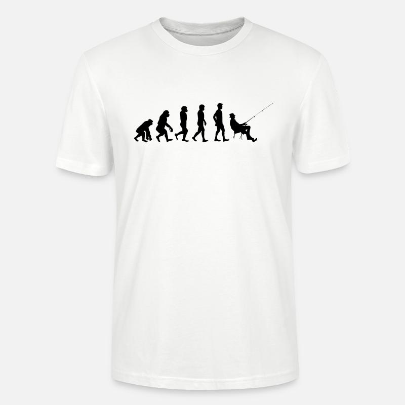 Angler Evolution noir - T-shirt bio CRAFTER Stanley Stella Unisexe - blanc