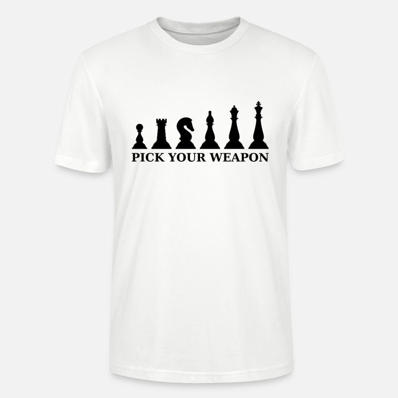 Schach pick your weapon schwarz - Stanley/Stella Unisex Bio-T-Shirt CRAFTER - Weiß