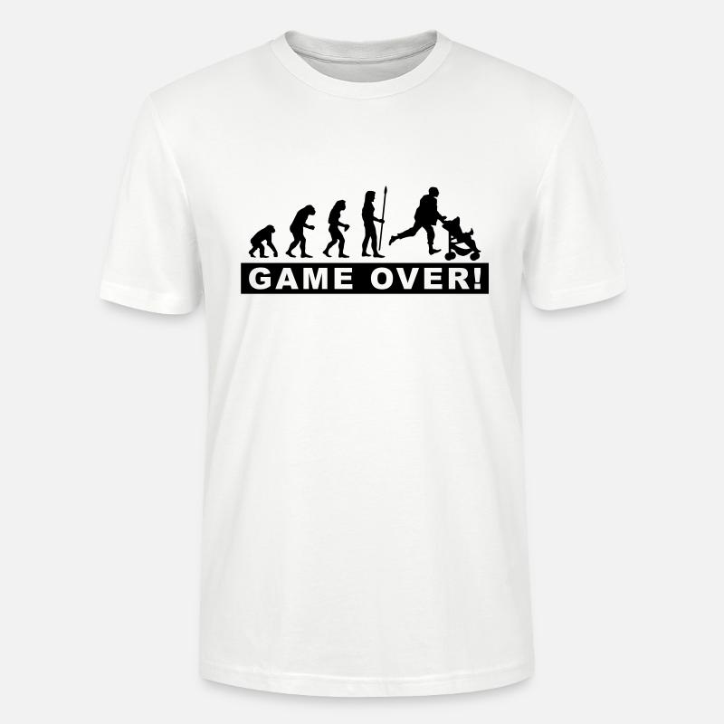 evolution_papa2 - Stanley/Stella Unisex Bio-T-Shirt CRAFTER - Weiß