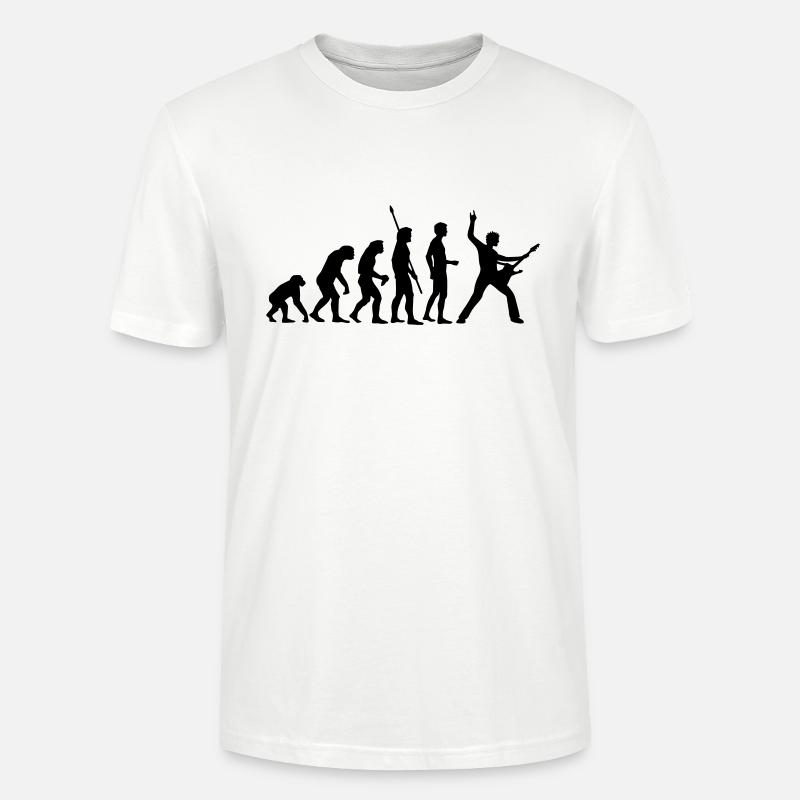 evolution_rocks_b_1c - Stanley/Stella CRAFTER Unisex Organic T-Shirt - white