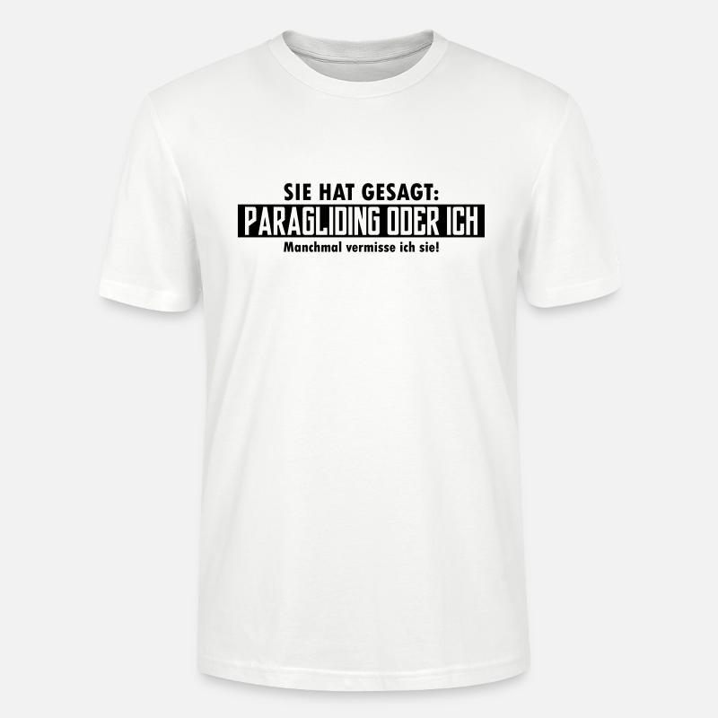 paragliding oder ich - Stanley/Stella Unisex Bio-T-Shirt CRAFTER - Weiß