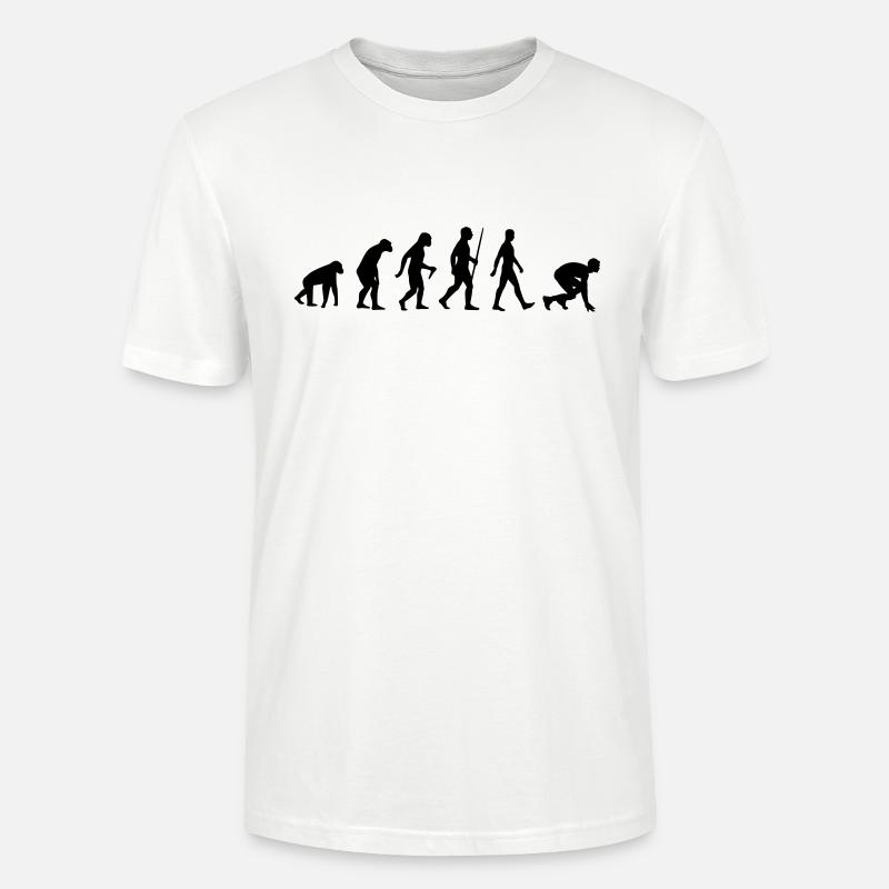 Athletics Sprint Sprinter Sprinting Evolution - Stanley/Stella CRAFTER Unisex Organic T-Shirt - white