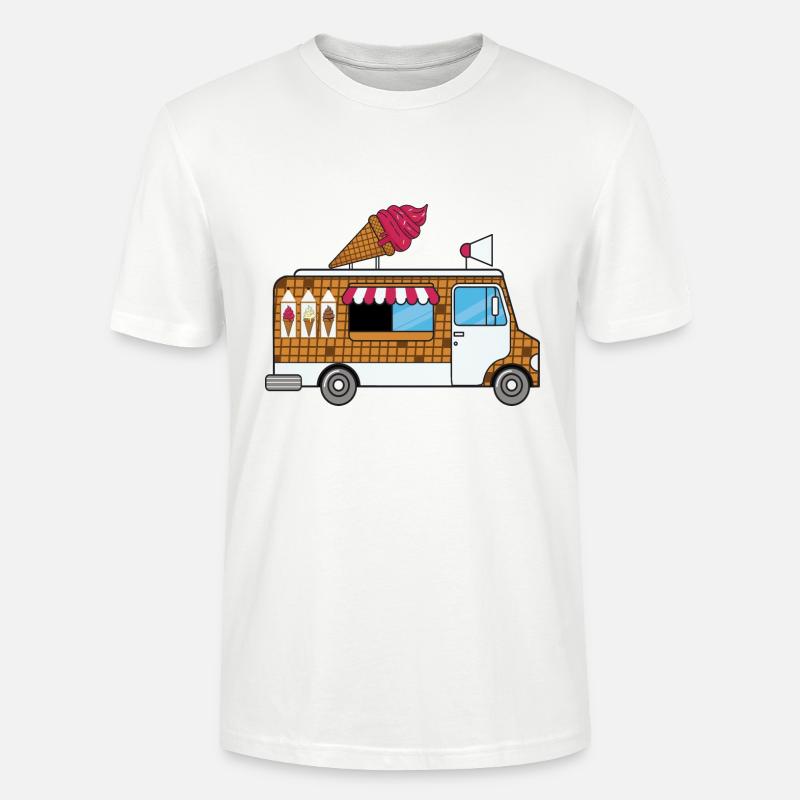 Eiswagen, Eisdiele,Eisverkäufer, Eiskrem, Waffle - Stanley/Stella Unisex Bio-T-Shirt CRAFTER - Weiß