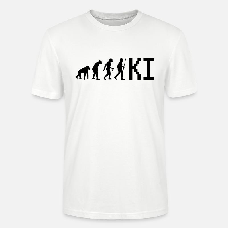 Evolution Computer Geschenk KI - Stanley/Stella Unisex Bio-T-Shirt CRAFTER - Weiß