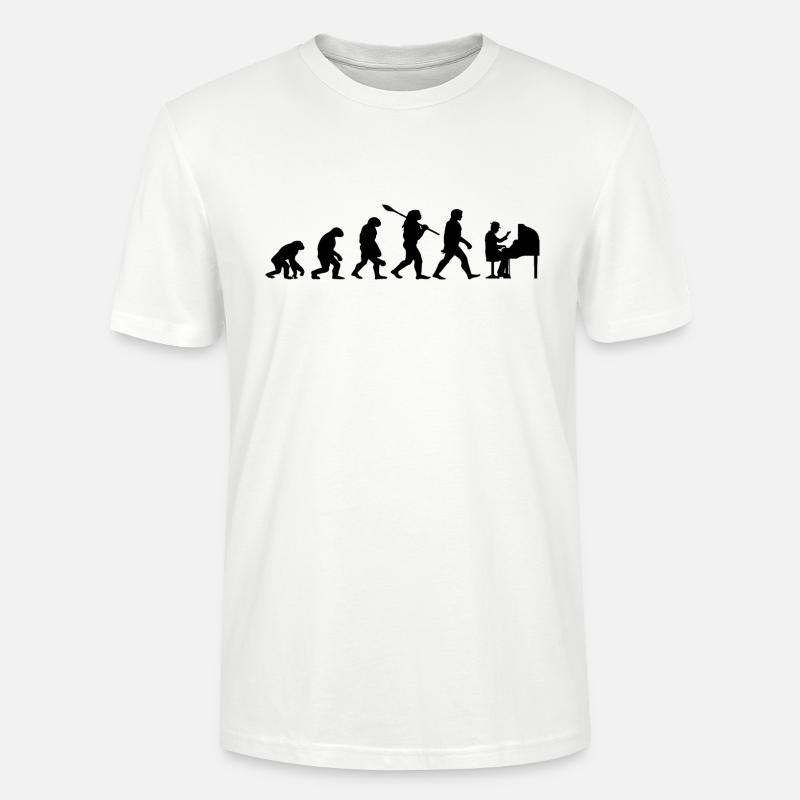 Evolution Klavier Pianist Klavier - Stanley/Stella Unisex Bio-T-Shirt CRAFTER - Weiß