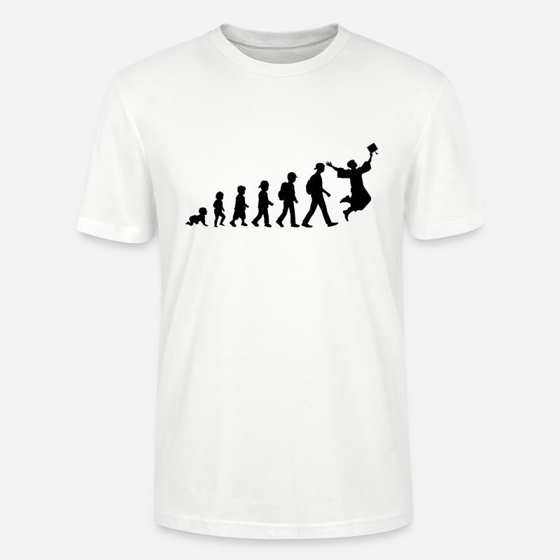 Evolution Schulkind Abiturient - Stanley/Stella Unisex Bio-T-Shirt CRAFTER - Weiß