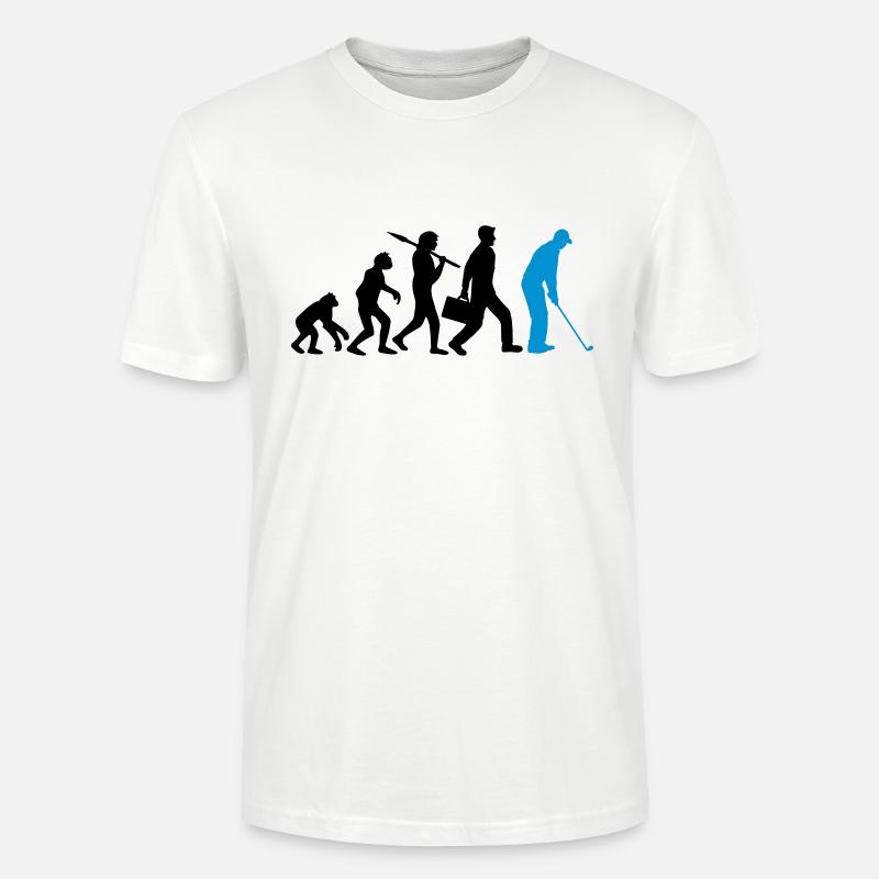 Golf spielen Evolution - Stanley/Stella Unisex Bio-T-Shirt CRAFTER - Weiß