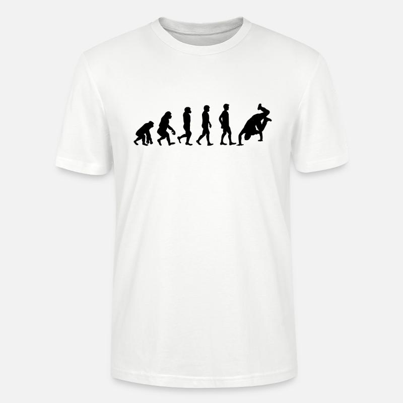 Breakdance Evolution schwarz - Stanley/Stella Unisex Bio-T-Shirt CRAFTER - Weiß