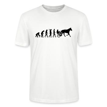 Évolution Course au trot - T-shirt bio CRAFTER Stanley Stella Unisexe - blanc - Devant - Alina (178cm) & Michal (187cm)