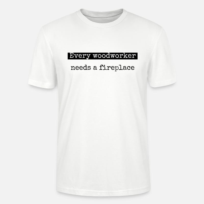 carpenter jokes chainsaw carpenter tools - Stanley/Stella Unisex Bio-T-Shirt CRAFTER - Weiß