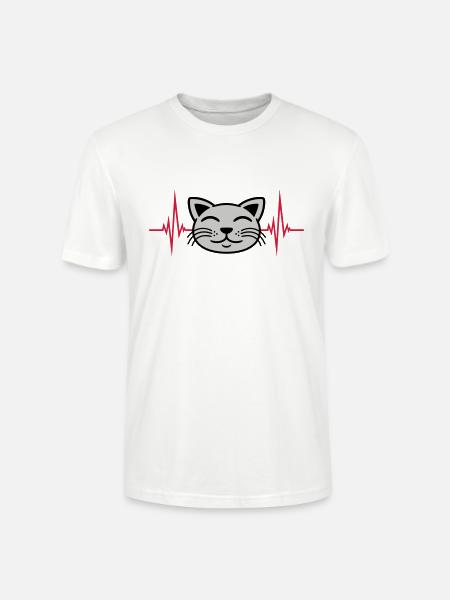 Pulse chat visage heureux - T-shirt bio CRAFTER Stanley Stella Unisexe - blanc