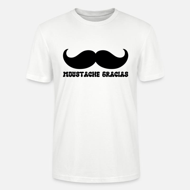 Gracias Schnurrbart - Stanley/Stella Unisex Bio-T-Shirt CRAFTER - Weiß
