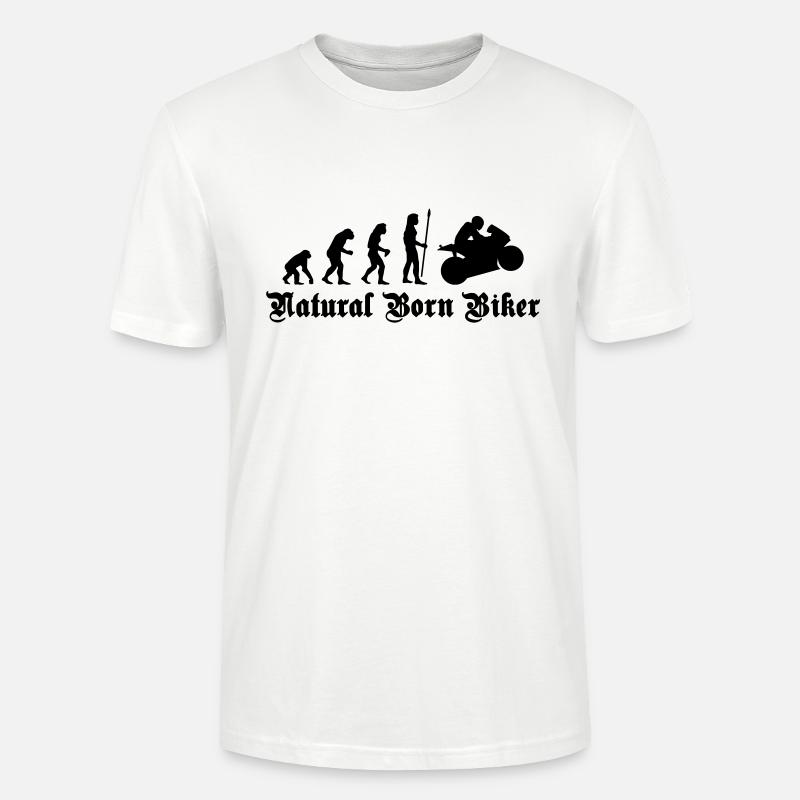 evolution_biker - Stanley/Stella Unisex Bio-T-Shirt CRAFTER - Weiß