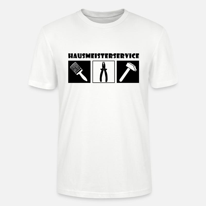 Sprzątanie budynku - Ekologiczna koszulka typu unisex Stanley/Stella CRAFTER - biały
