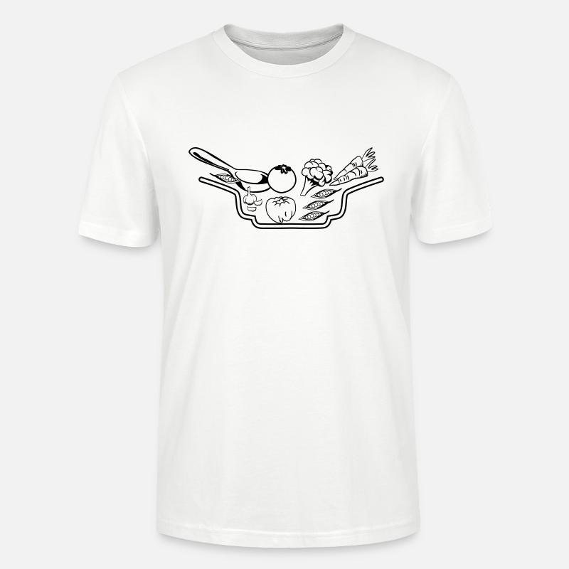 gemüse teller suppe - Stanley/Stella Unisex Bio-T-Shirt CRAFTER - Weiß