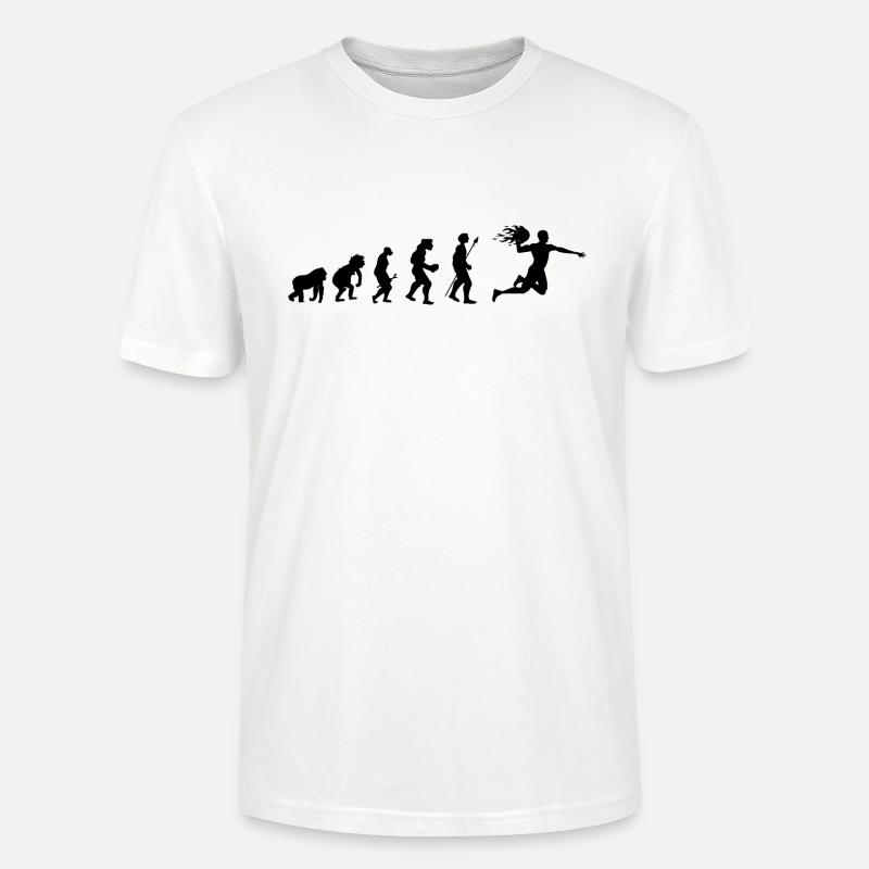 Handball évolution idée cadeau - T-shirt bio CRAFTER Stanley Stella Unisexe - blanc