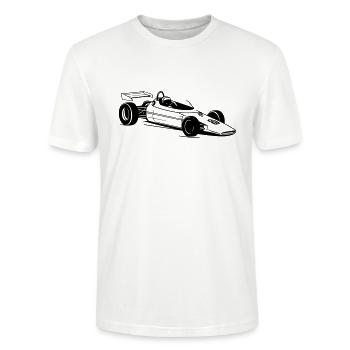 Rennwagen - Stanley/Stella Unisex Bio-T-Shirt CRAFTER - Weiß - Vorne - Alina (178cm) & Michal (187cm)