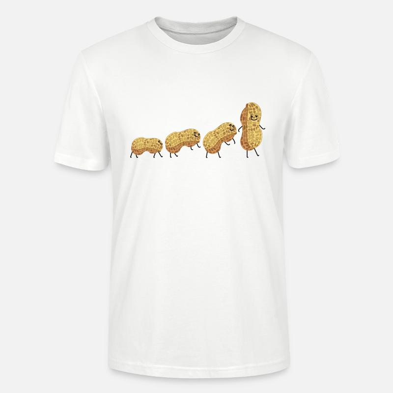 Évolution de l’arachide - T-shirt bio CRAFTER Stanley Stella Unisexe - blanc