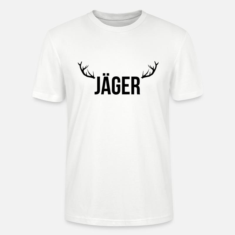Jäger - Design mit Geweih - Stanley/Stella Unisex Bio-T-Shirt CRAFTER - Weiß