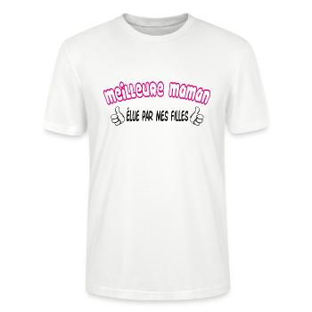BESTE MAMA - Stanley/Stella Unisex Bio-T-Shirt CRAFTER - Weiß - Vorne - Alina (178cm) & Michal (187cm)