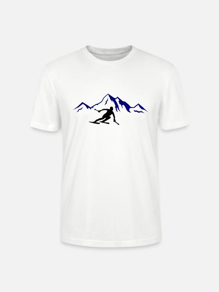 Ski Mountains 02 - Stanley/Stella CRAFTER Unisex Organic T-Shirt - white