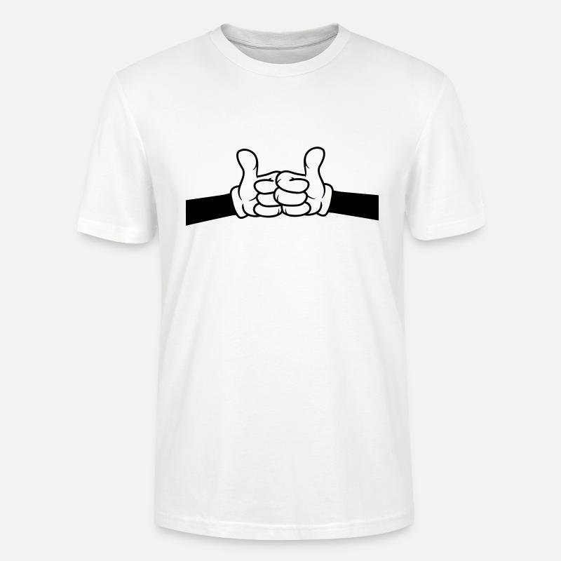Brofist pouce levé bande dessinée - T-shirt bio CRAFTER Stanley Stella Unisexe - blanc