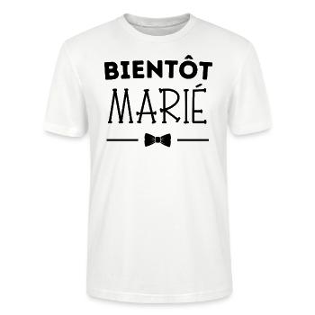 bientôt marié - T-shirt bio CRAFTER Stanley Stella Unisexe - blanc - Devant - Alina (178cm) & Michal (187cm)