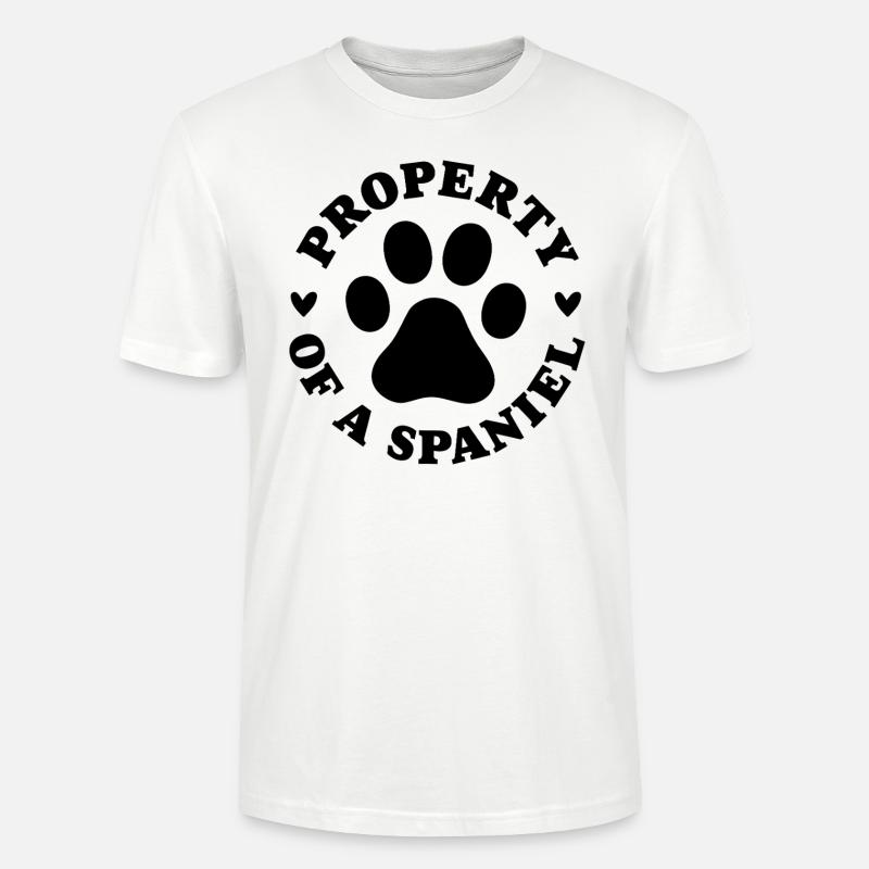 Eigentum eines Spaniels - Stanley/Stella Unisex Bio-T-Shirt CRAFTER - Weiß