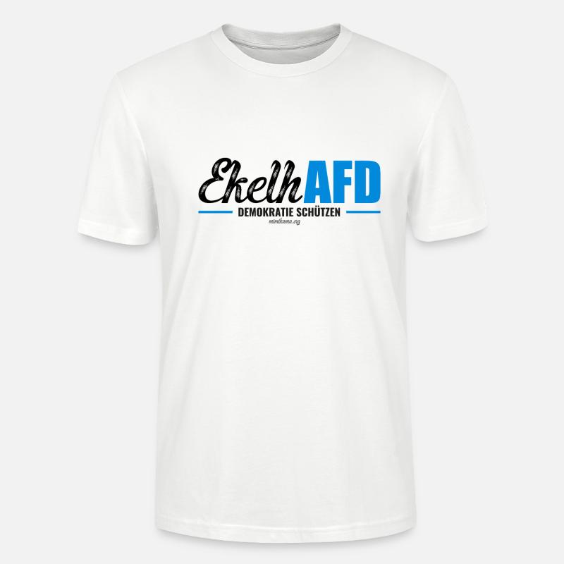 Mimikama EkelhAFD - Stanley/Stella Unisex Bio-T-Shirt CRAFTER - Weiß
