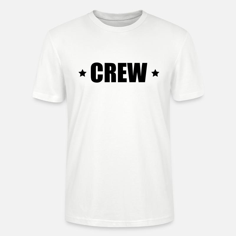 Crew mit Sterne - Stanley/Stella Unisex Bio-T-Shirt CRAFTER - Weiß